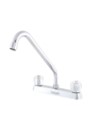 MEZCLADORA FREGADERO 8" CUERPO BCE Y ACE/INOX  MRL. ACRILICO** YARDEN.