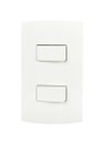 PLACA C/INTERRUPTOR 2 PLACAS 36 MM BLANCO L-900 STROM 82911.