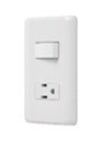 PLACA CON INTERRUPTOR DE ESC Y CONTACTO SENCILLO BLANCO L-900 STROM 82904