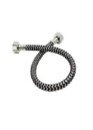 MANGUERA ALIM.A.INOX.LAVABO 55CM C/TUERC SOLVEX NEGRA.
