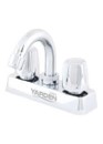 MEZCLADORA ABS LAVABO 4" CUELLO CURVO MANERAL REDONDO YARDEN.