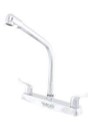 MEZCLADORA FREGADERO 8" CUELLO COBRA MRL. PALANCA