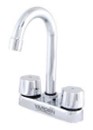 MEZCLADORA LATON ACERO INOX LAVABO 4" CUELLO BAR YARDEN.