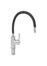 MONOMANDO P/FREGADERO SOLVEX CROMO CUELLO NEGRO