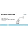 REGADERA REDONDA AJUSTABLE .INOX. C/BRAZO 2" YARDEN.
