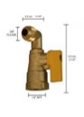 VALVULA GAS EN CODO 3/8"F X 1/2" INT NPT ANBEC 10874