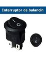 INTERRUPTOR DE BALANCIN REDONDO C/PILOTO NEGRO &