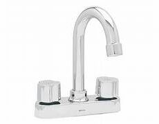 MEZCLADORA P/LAVABO CUELLO CURVO CUERPO ZINC/BASE ABS SLINE T/BAR COMPRESION