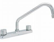 MEZCLADORA P/FREGADERO CUELLO BAJO CUERPO ZINC/BASE LATON SLINE COMPRESION